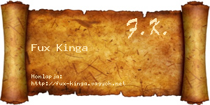 Fux Kinga névjegykártya