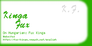 kinga fux business card
